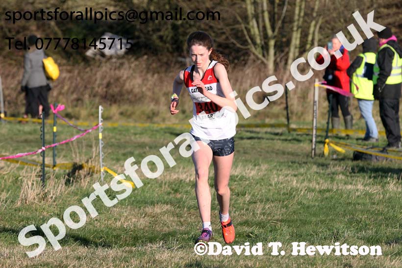 Girls under-15s North Eastern Cross Country, 2018 Northern Cross Country Champs., Wrekenton, Gateshead. Photo:  David T. Hewitson/Sports for All Pics